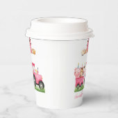 Gobelets En Papier Animaux de ferme Fille rose Barnyard fête d'annive (Droite)