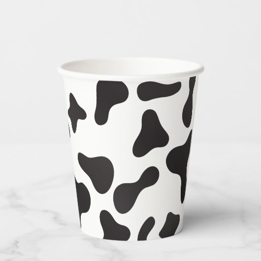 Gobelets En Papier Animaux de ferme Vache d'anniversaire Imprimer (Verso)