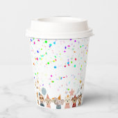 Gobelets En Papier Animaux de fête personnalisables (Verso)