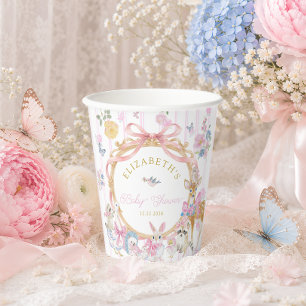 Gobelets En Papier Animaux de la forêt fantaisistes Fille Baby Shower