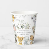 Gobelets En Papier Animaux de la jungle, Safari, Un sauvage, Baby sho (Recto)