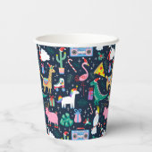 Gobelets En Papier Animaux de vacances et icônes Motif (Verso)