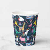 Gobelets En Papier Animaux de vacances et icônes Motif (Droite)