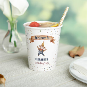 Gobelets En Papier Animaux de Whimsical Monkey Anniversaire de enfant