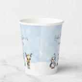 Gobelets En Papier Animaux d'hiver Froid hors Baby shower (Droite)