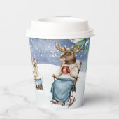 Gobelets En Papier Animaux forestiers boisés Boire (Verso)