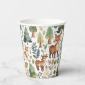 Gobelets En Papier Animaux forestiers des bois (Recto)