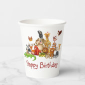Gobelets En Papier Animaux mignons (Recto)