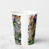 Gobelets En Papier Animaux sauvages de la Savane africaine (Droite)