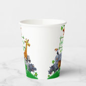 Gobelets En Papier Animaux Wild One Jungle verdure safari hiver (Gauche)