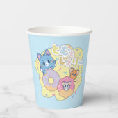 Gobelets En Papier Anime Donut délice avec Tom, Jerry et Tuffy (Verso)