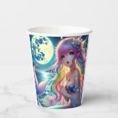 Gobelets En Papier Anime Girl chanter Moonlight Pixie Rainbow Mermaid (Verso)