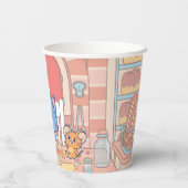 Gobelets En Papier Anime Tom, Jerry et boulangerie Tuffy (Verso)