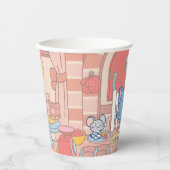 Gobelets En Papier Anime Tom, Jerry et boulangerie Tuffy (Recto)