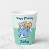 Gobelets En Papier Anime Tom, Jerry et Tuffy (Verso)