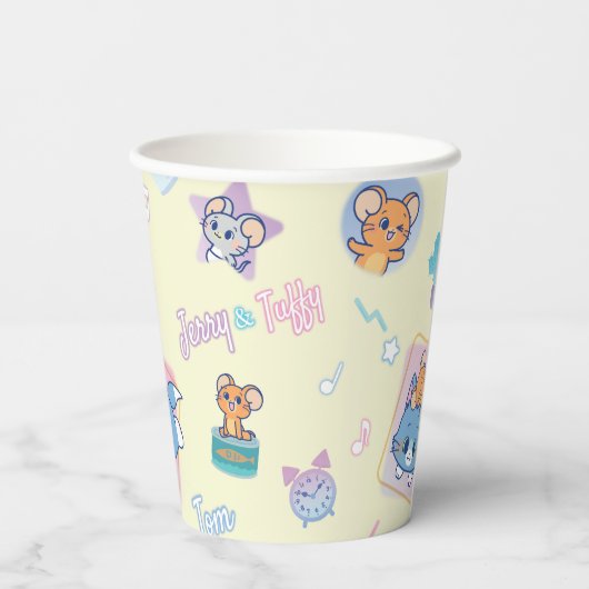 Gobelets En Papier Anime Tom, Jerry et Tuffy Playtime Motif (Verso)