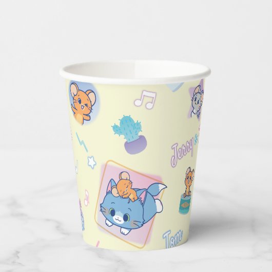 Gobelets En Papier Anime Tom, Jerry et Tuffy Playtime Motif (Gauche)