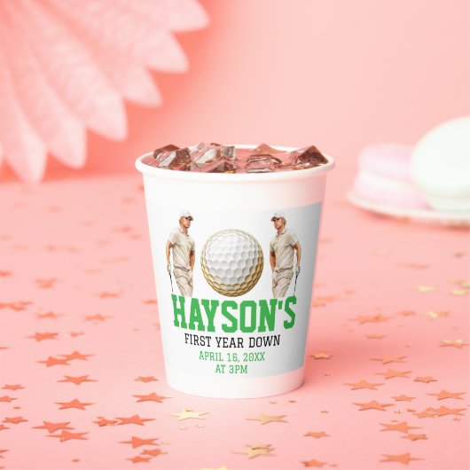 Gobelets En Papier Année Après Année, Golf ! 1ère fête d'anniversaire (Insitu)