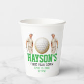 Gobelets En Papier Année Après Année, Golf ! 1ère fête d'anniversaire (Verso)