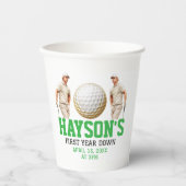 Gobelets En Papier Année Après Année, Golf ! 1ère fête d'anniversaire (Recto)