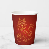 Gobelets En Papier Année du dragon 2024 Zodiac chinois (Verso)