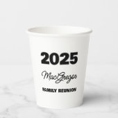 Gobelets En Papier Année du nom de la réunion familiale (Verso)