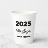 Gobelets En Papier Année du nom de la réunion familiale (Recto)