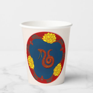 Gobelets En Papier Année Du Serpent