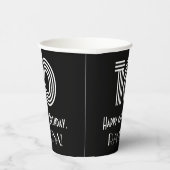 Gobelets En Papier Anniversaire 10e — Art Déco Inspiré Look "10" + No (Droite)