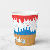 Gobelets En Papier Anniversaire America Ice Cream (Verso)