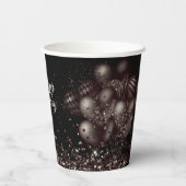 Gobelets En Papier Anniversaire Black Parties scintillant Ballons Fêt (Verso)