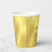 Gobelets En Papier Anniversaire Coeurs d'or des années dans jamais (Droite)