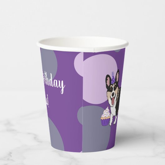 Gobelets En Papier Anniversaire Corgi   (Droite)