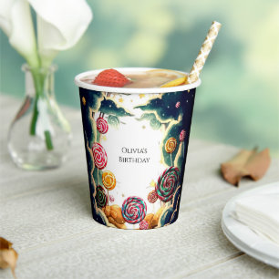 Gobelets En Papier Anniversaire Cute Candyland