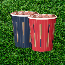 Anniversaire de baseball rouge et bleu