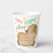 Gobelets En Papier Anniversaire de capybara capy (Verso)