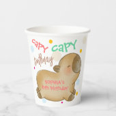 Gobelets En Papier Anniversaire de capybara capy (Recto)