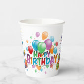 Gobelets En Papier Anniversaire de Dinosaur (Gauche)