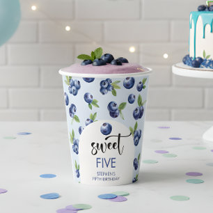 Gobelets En Papier Anniversaire de enfant de bleuets doux