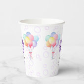 Gobelets En Papier Anniversaire de enfant de bulle violet Octopus (Gauche)