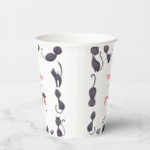 Gobelets En Papier Anniversaire de enfant de chat noir (Droite)