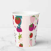 Gobelets En Papier Anniversaire de enfant de fraise sucrée (Droite)