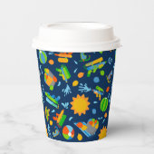 Gobelets En Papier Anniversaire de enfant de la fête de la piscine d' (Recto)