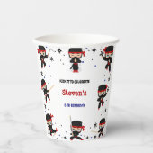 Gobelets En Papier Anniversaire de enfant de style Ninja (Recto)