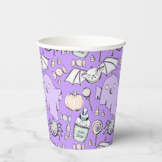 Gobelets En Papier Anniversaire de enfant d'Halloween doux et doux (Droite)