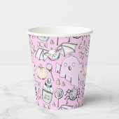 Gobelets En Papier Anniversaire de enfant d'Halloween doux et doux (Verso)