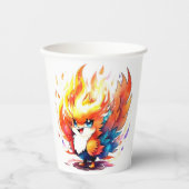 Gobelets En Papier Anniversaire de enfant d'incendie Phoenix (Recto)
