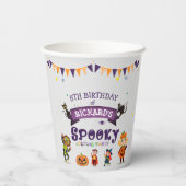 Gobelets En Papier Anniversaire de enfant du costume d'Halloween éffr (Verso)