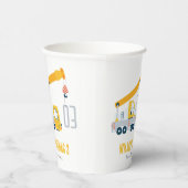 Gobelets En Papier Anniversaire de enfant du véhicule de construction (Droite)