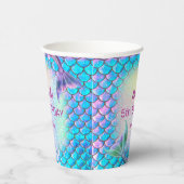 Gobelets En Papier anniversaire de enfant mermaid (Droite)